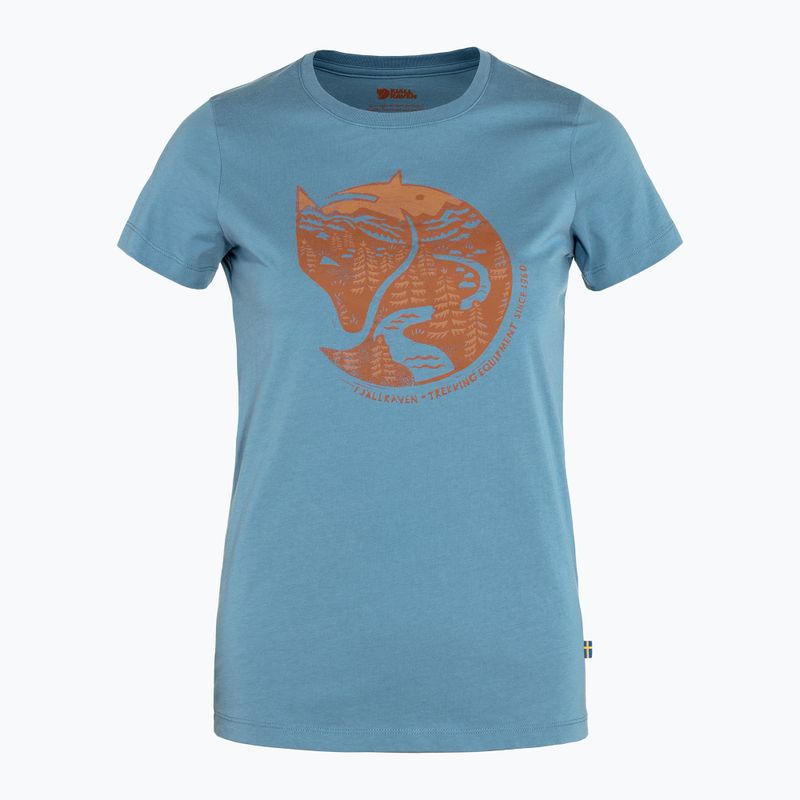 Damen-Trekking-T-Shirt Fjällräven Arctic Fox blau F89849