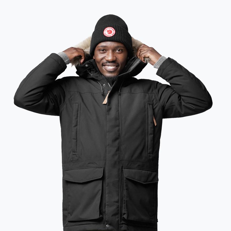 Herren Winterjacke Fjällräven Nuuk Lite Parka 550 schwarz