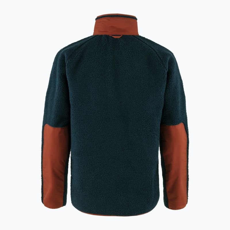 Herren Fjällräven Vardag Pile Fleece-Sweatshirt navy/Herbstblatt 2