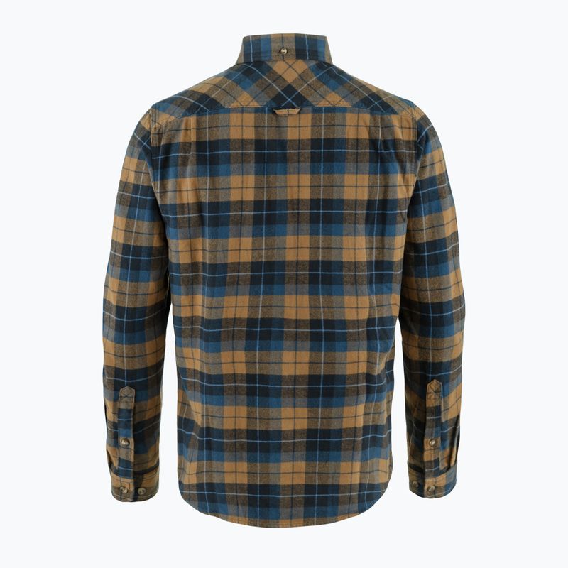 Herrenhemd Fjällräven Singi Heavy Flannel dunkelmarine/buchweizenbraun 2