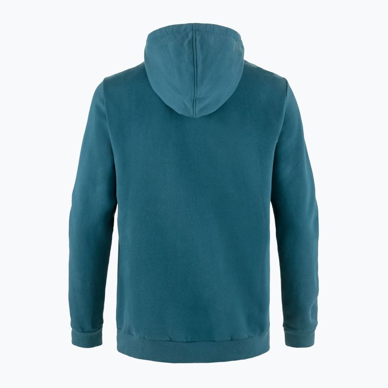 Herren-Trekking-Sweatshirt Fjällräven Logo Hoodie Tiefsee 5