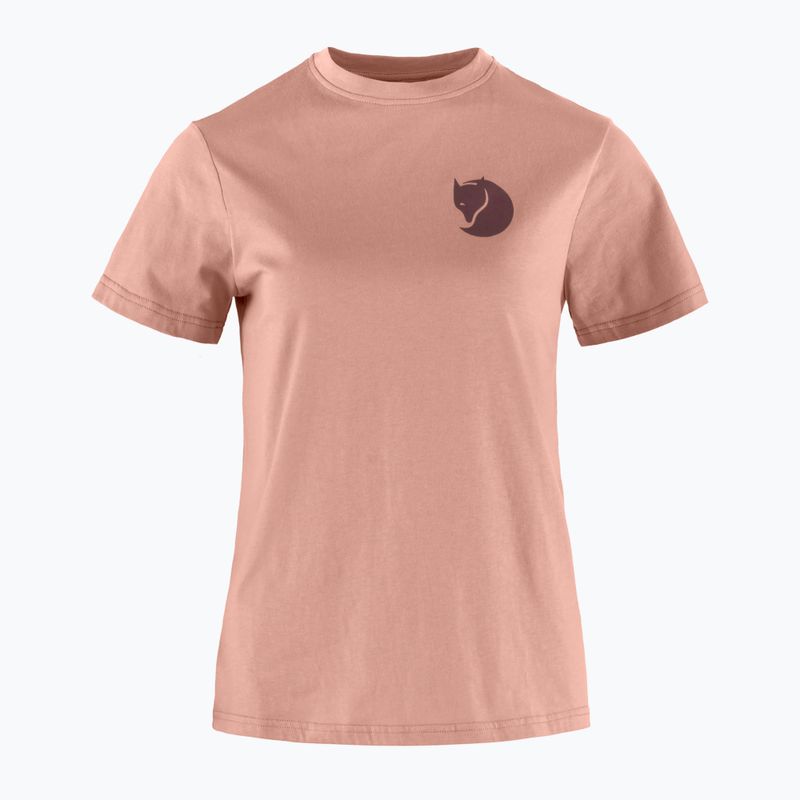 Trekking Shirt Damen Fjällräven Fox Boxy Logo dusty Rosa