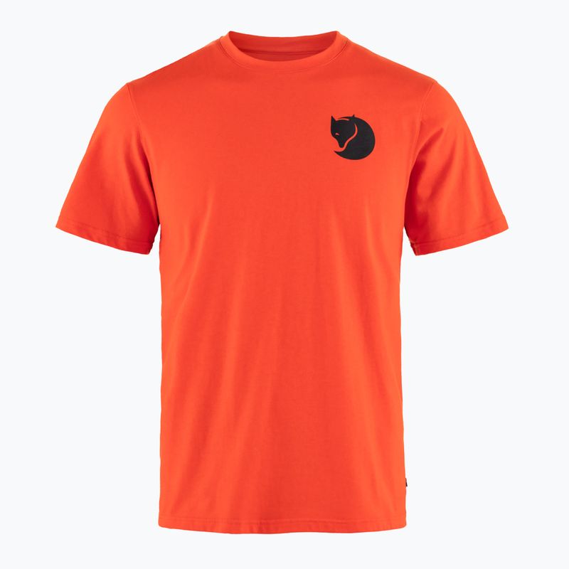 Herren Fjällräven Walk With Nature T-Shirt in Flammenorange 4