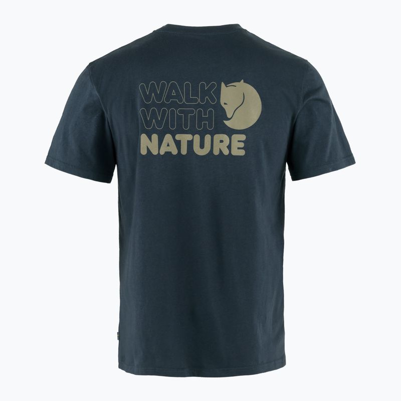 Herren Fjällräven Walk With Nature T-Shirt dunkelblau 2