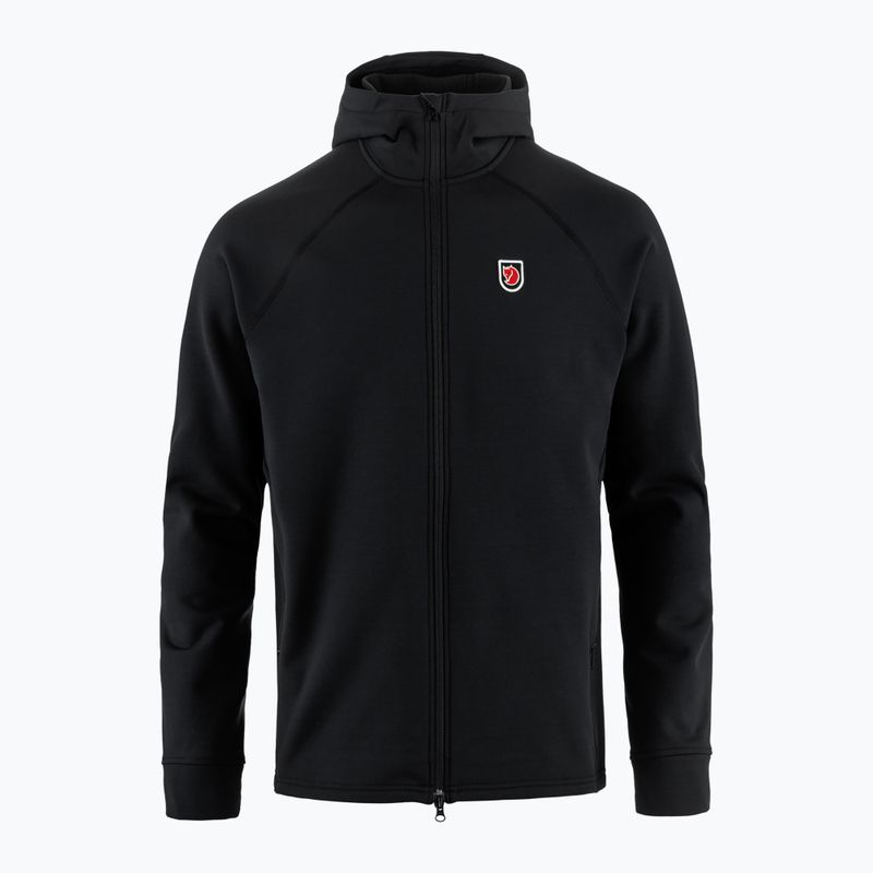 Herren-Trekkingjacke Fjällräven Expedition Fleece Hoodie schwarz