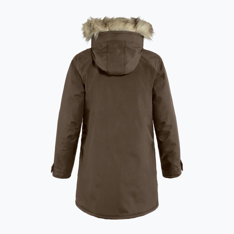Damen gefütterter Mantel Fjällräven Nuuk Parka dark oak 2
