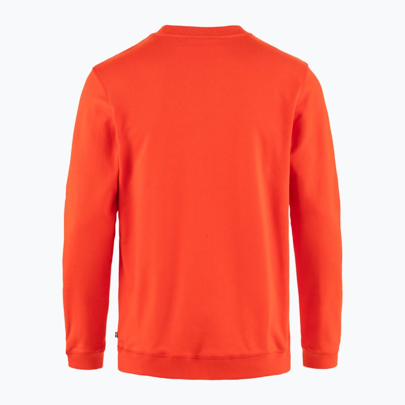 Herren Fjällräven 1960 Logo Badge Pullover flammend orange 2