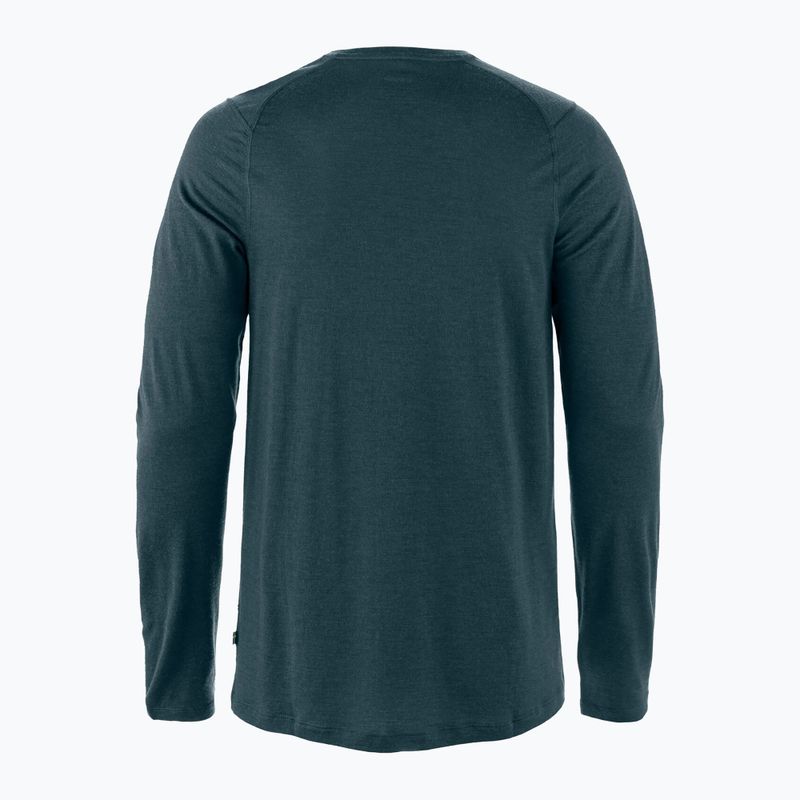 Trekking Longsleeve Herren Fjällräven Bergtagen Merino mountain blue 2