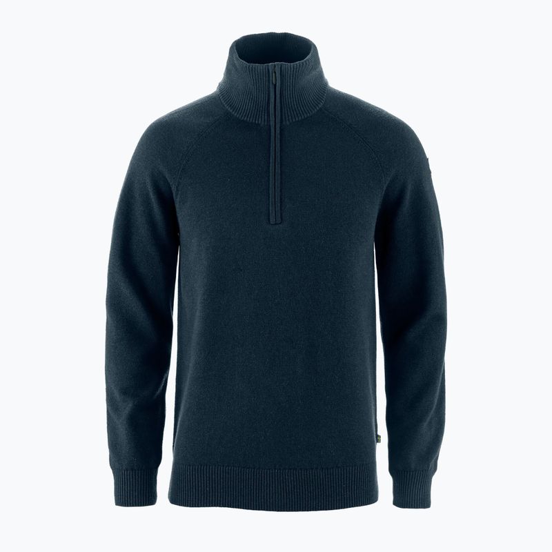 Trekking Hoodie Sweatshirt Herren Fjällräven Övik Lite Half Zip dark navy 5