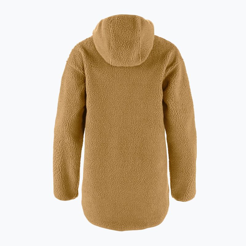 Hoodie Sweatshirt Damen Fjällräven Vardag Pile Fleece Long buckwheat brown 10