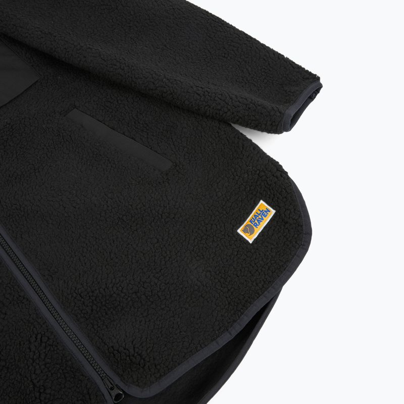 Hoodie Sweatshirt Damen Fjällräven Vardag Pile Fleece Long black 4