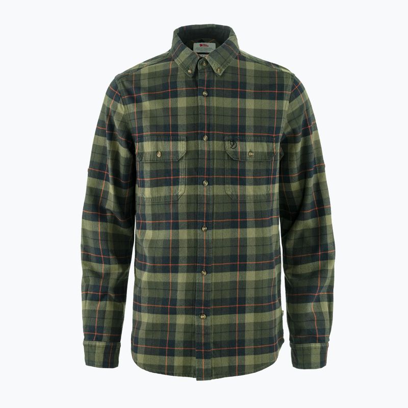 Herrenhemd Fjällräven Singi Heavy Flannel Black/Deep Forest