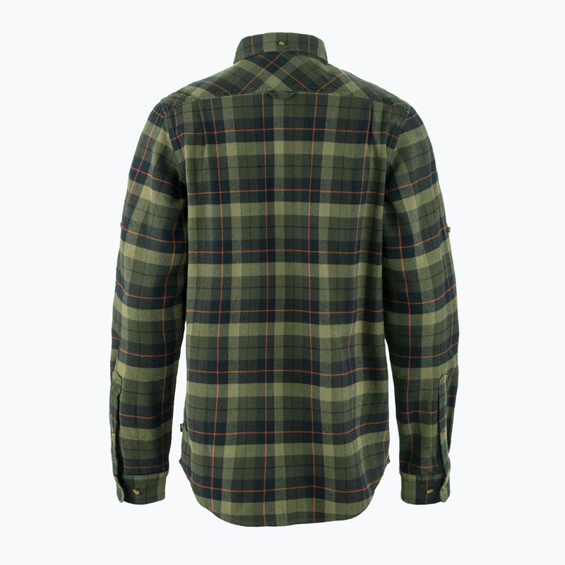 Hemd Herren Fjällräven Singi Heavy Flannel black/deep forest 2