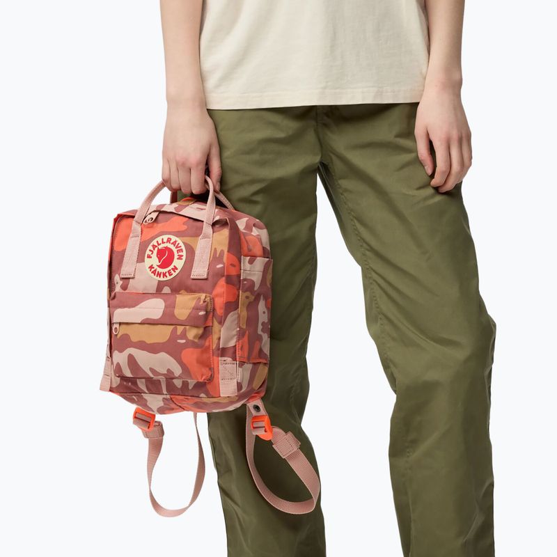 Stadtrucksack Fjällräven Kanken Graphics Mini 7 l chalkrose/hidden animals 6