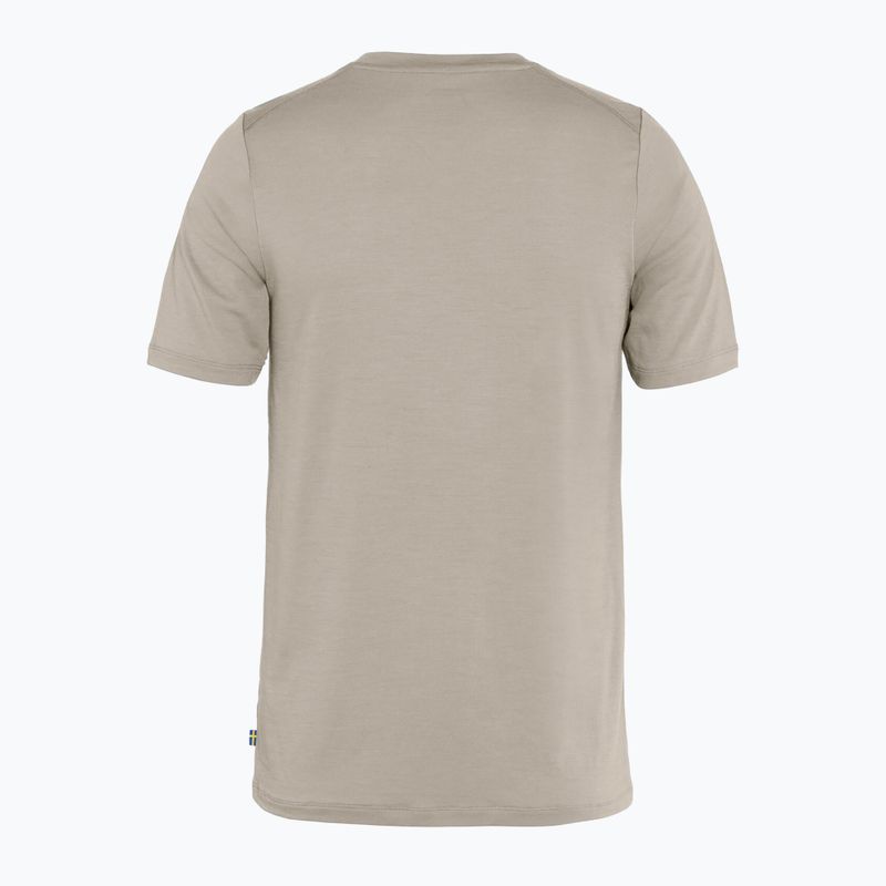 Herren T-Shirt Fjällräven Abisko Wool Logo light fossil 2