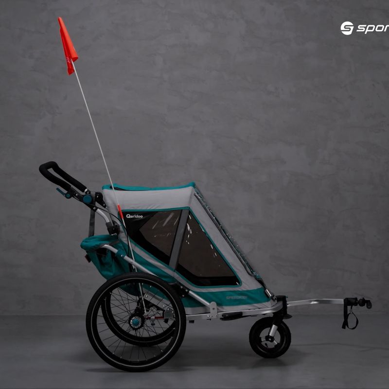 Qeridoo Speedkid1 Einzelperson Fahrradanhänger blau Q-SK1-21-P 9