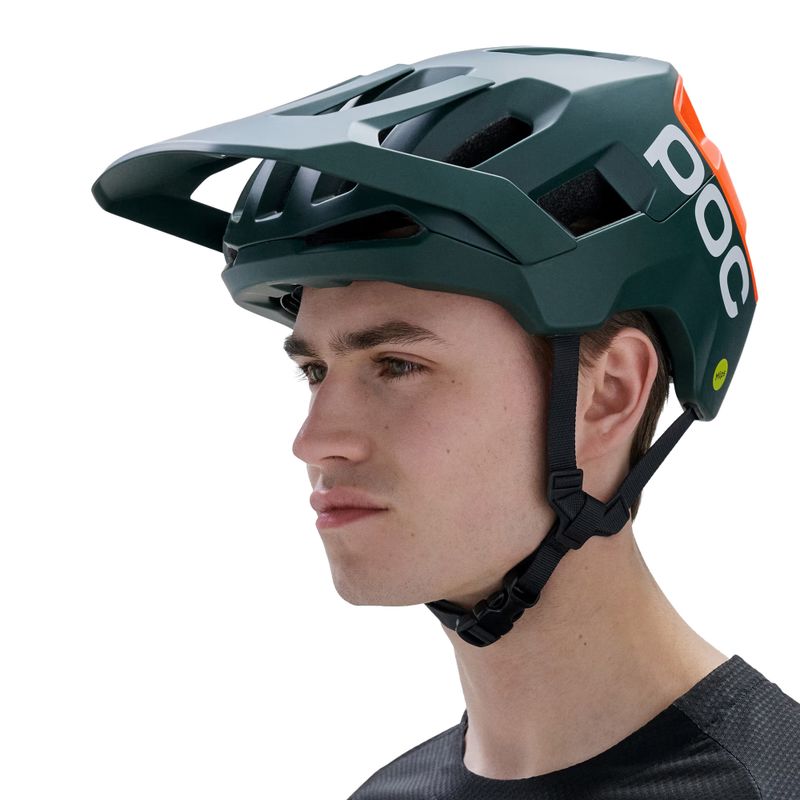 Fahrradhelm POC Kortal Race Mips pargasite green matt/fluorescent orange matt 2