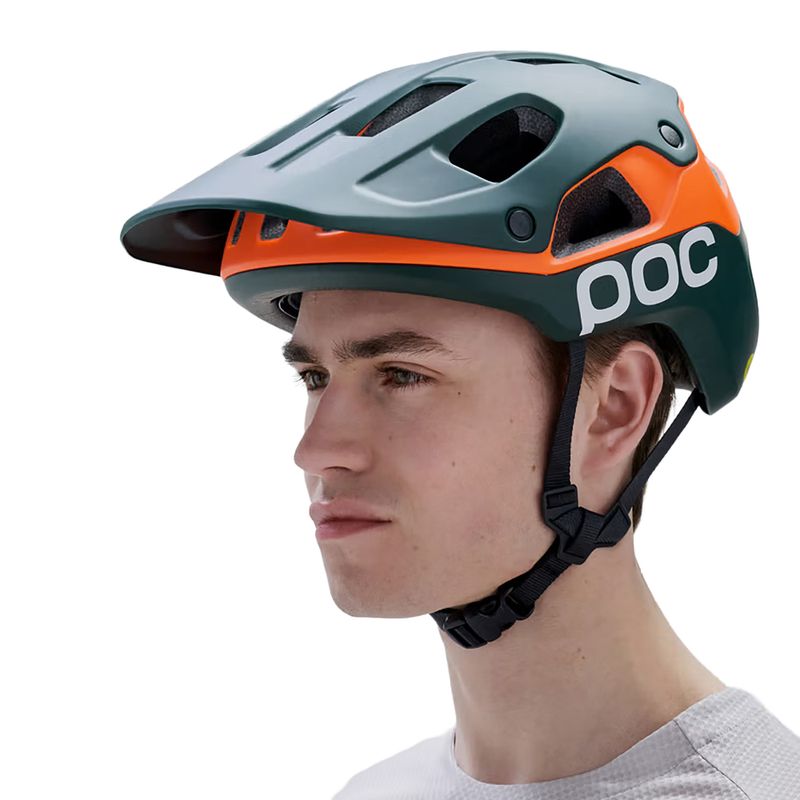 Fahrradhelm POC Cularis Pure pargasite green matt/fluorescent orange matt 2