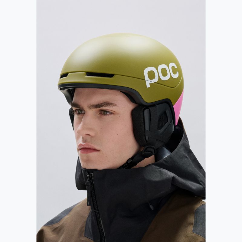 Skihelm POC Obex Contour olivine green matt/thulite pink matt 5