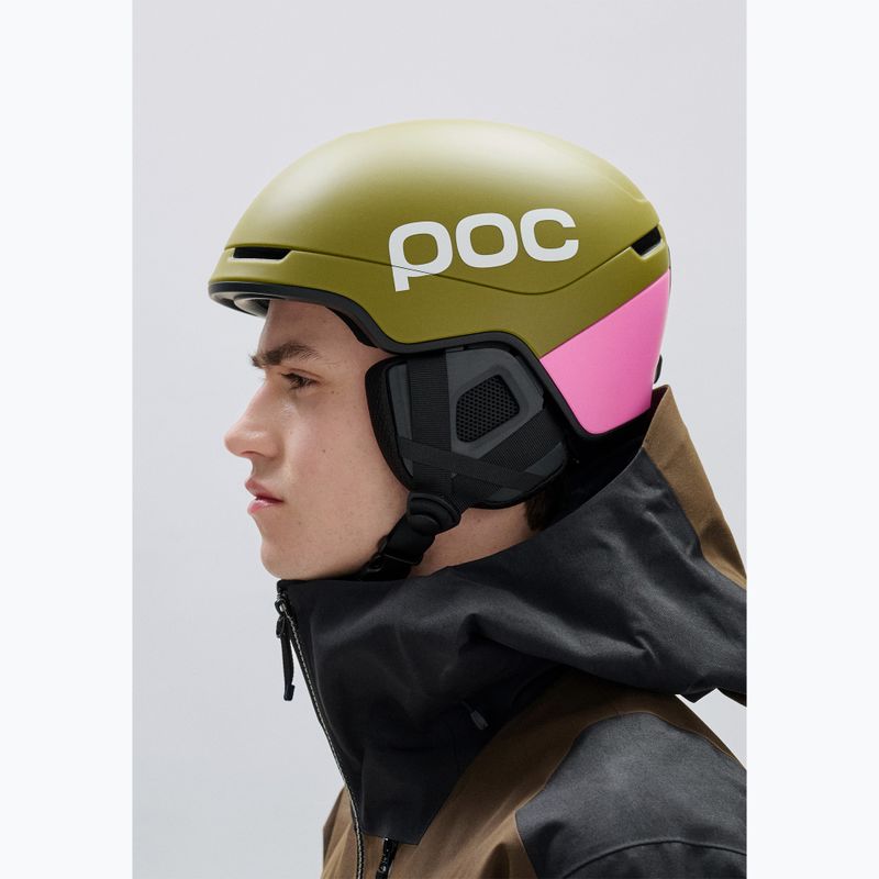 Skihelm POC Obex Contour olivine green matt/thulite pink matt 7