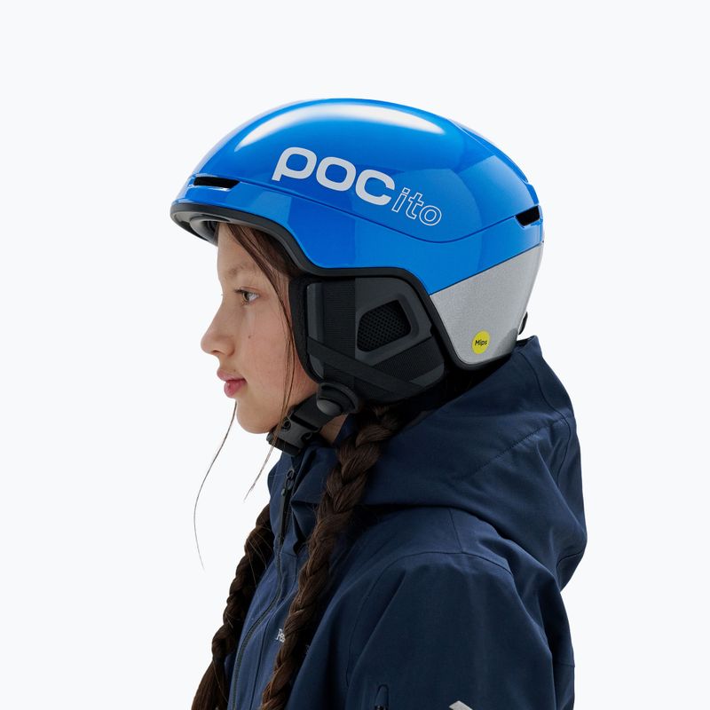 Kinder-Skihelm POC Pocito Obex MIPS Jr fluorescent blue 7