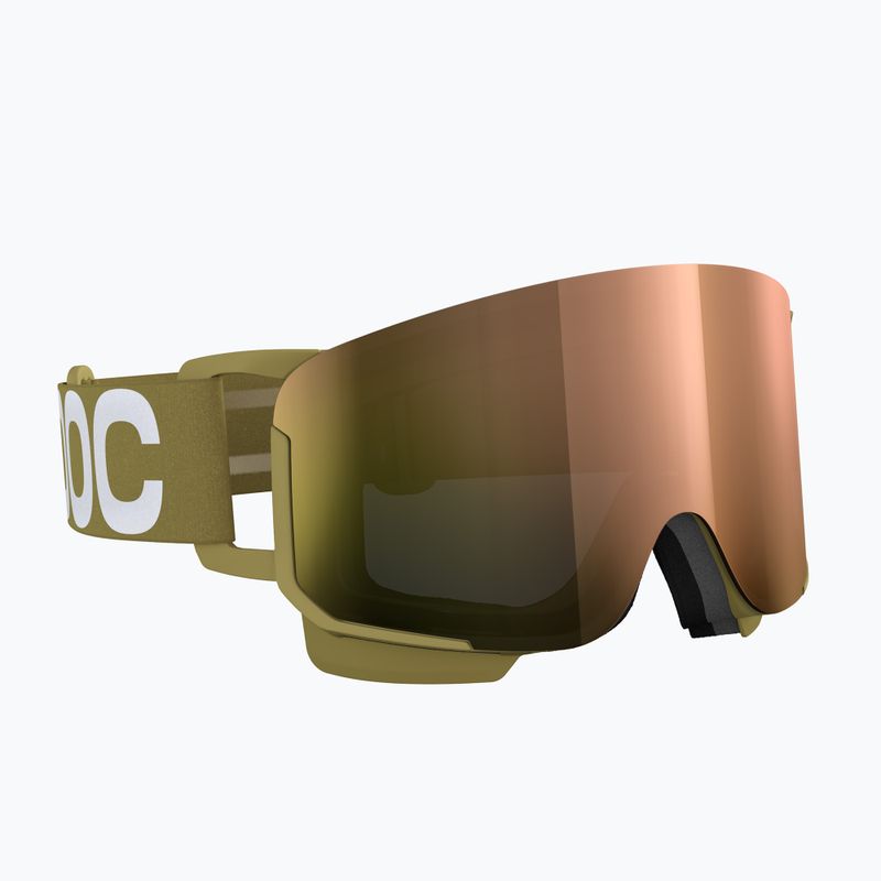 Skibrille POC Nexal olivine green/partly sunny rose gold 2