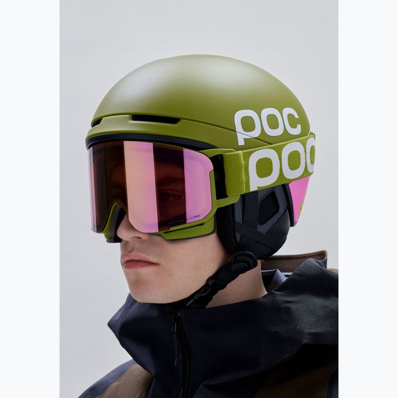 Skibrille POC Nexal olivine green/partly sunny rose gold 6