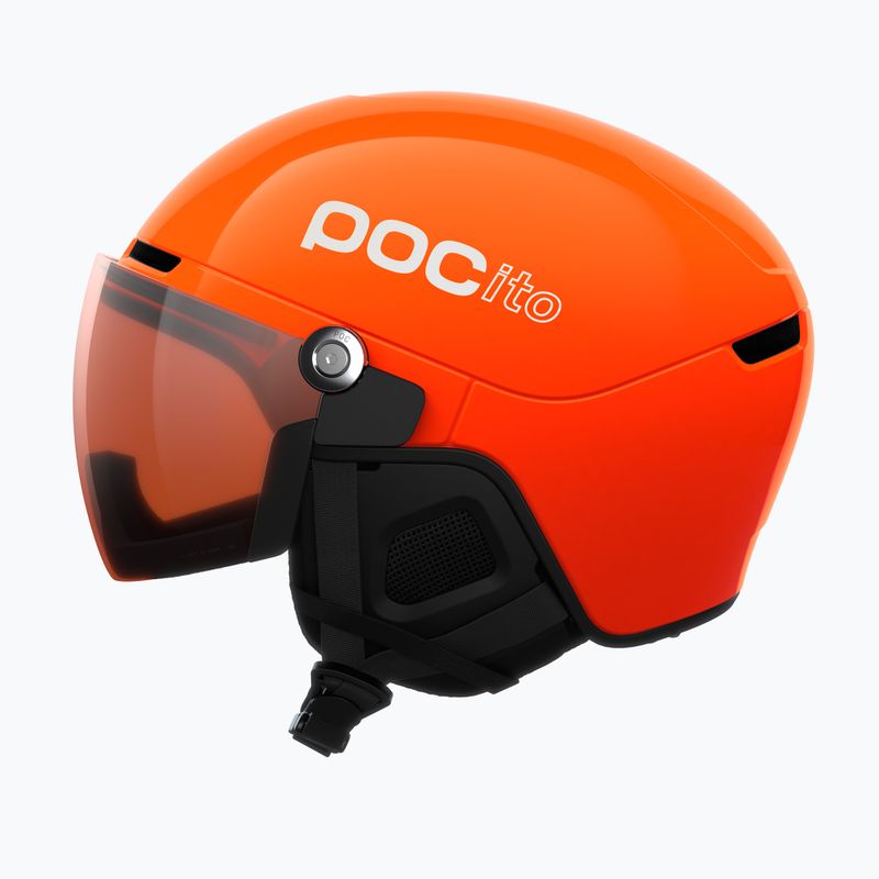 Kinder-Skihelm POC POCito Obex Visor S2 Jr fluo orange/clarity pocito/partly sunny/lt orange 2