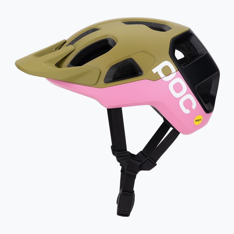 Fahrradhelm POC Cularis olivine green matt/thulite pink matt 3