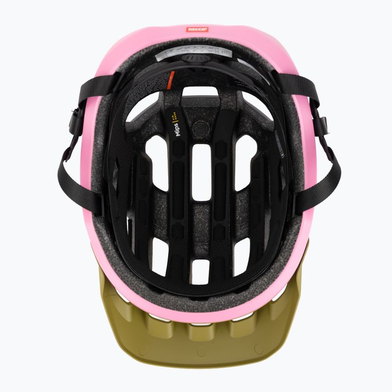 Fahrradhelm POC Cularis olivine green matt/thulite pink matt 5