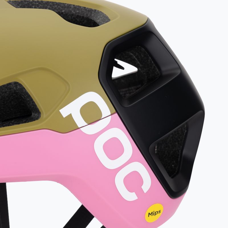Fahrradhelm POC Cularis olivine green matt/thulite pink matt 7