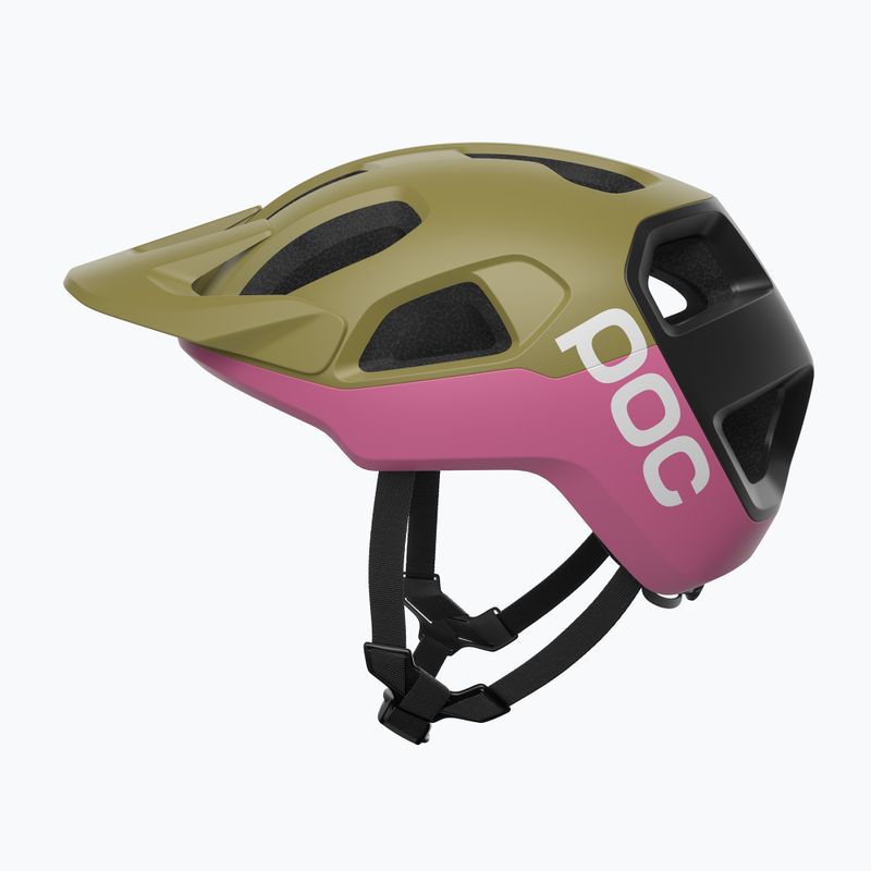 Fahrradhelm POC Cularis olivine green matt/thulite pink matt 2