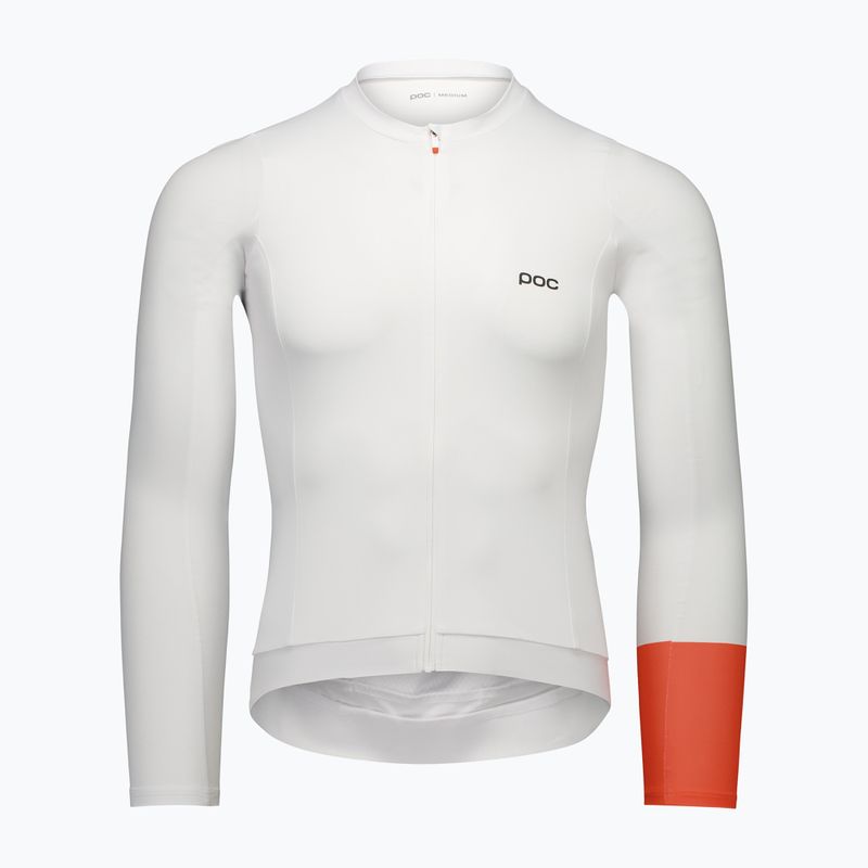 Herren Fahrrad-Langarmshirt POC Cadence Jersey hydrogen white