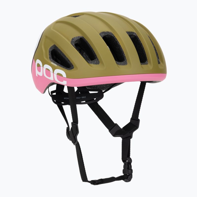 Fahrradhelm POC Amidal olivine green matt/thulite pink matt