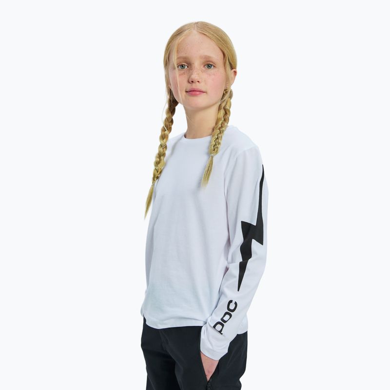Kinder-Longsleeve POC Tee Jr blixten white 4