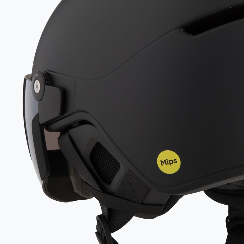 Skihelm POC Obex Visor uranium black matt/clarity u/partly sunny/silver 7