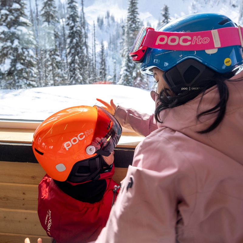 Kinder-Skihelm POC POCito Obex Visor S2 Jr fluorescent orange 13