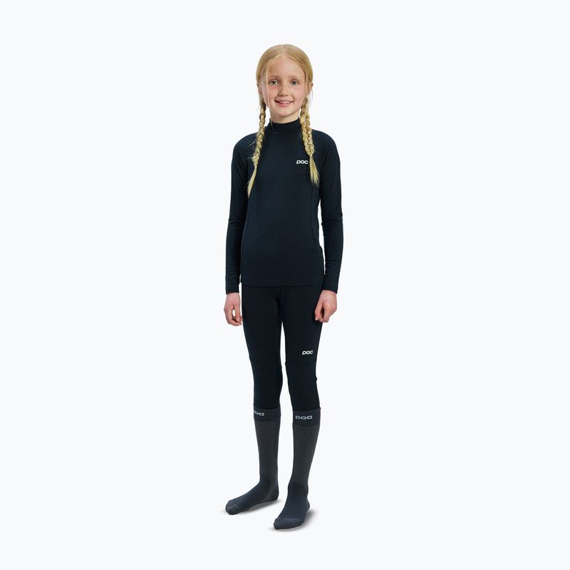 Kinder Funktionssweatshirt POC Layer Merino Mock Neck Jersey Jr uranium black 2