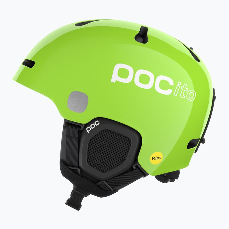 Kinder-Skihelm POC POCito Fornix MIPS fluorescent yellow/green 2