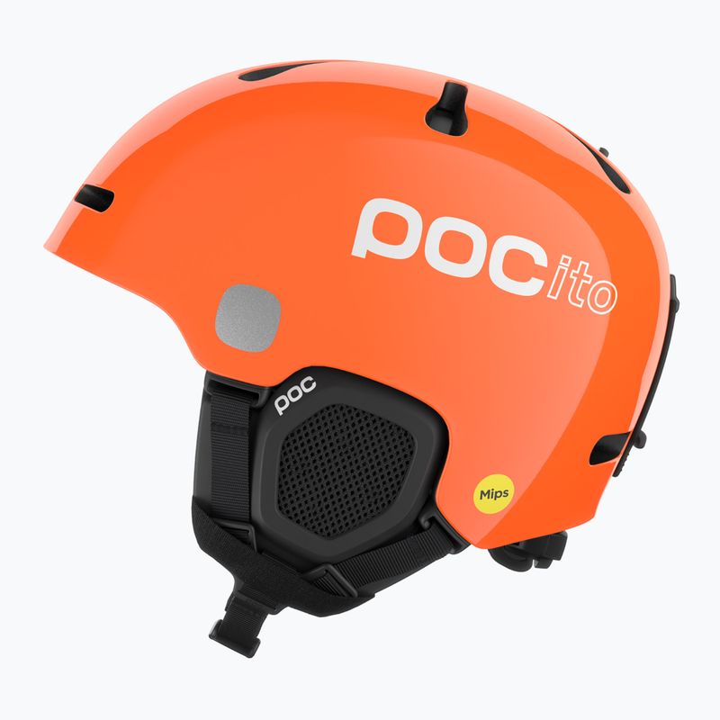 Kinder-Skihelm POC POCito Fornix MIPS fluorescent orange 2