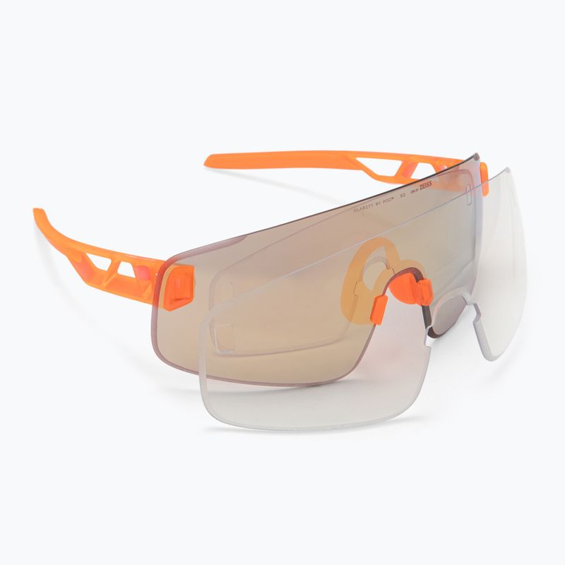 Sonnenbrille POC Elicit Toric fl.orange translucent/clarity road/Paartly sunny gold