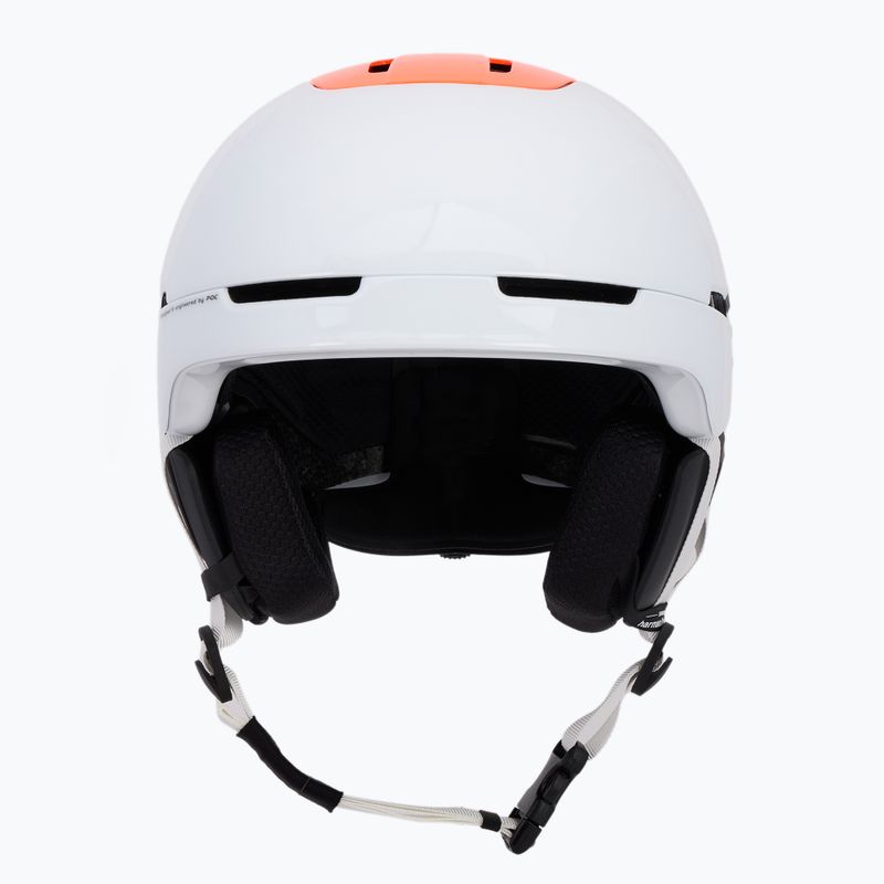 Skihelm mit Audiosystem POC Obex Connect Wasserstoff weiß/fluoreszierend orange avip 2