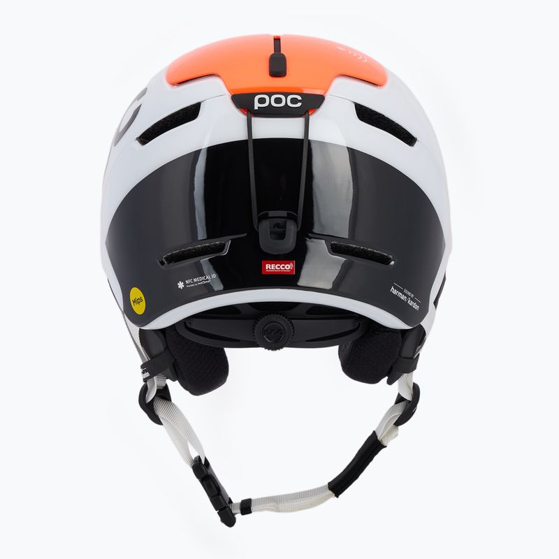 Skihelm mit Audiosystem POC Obex Connect Wasserstoff weiß/fluoreszierend orange avip 3