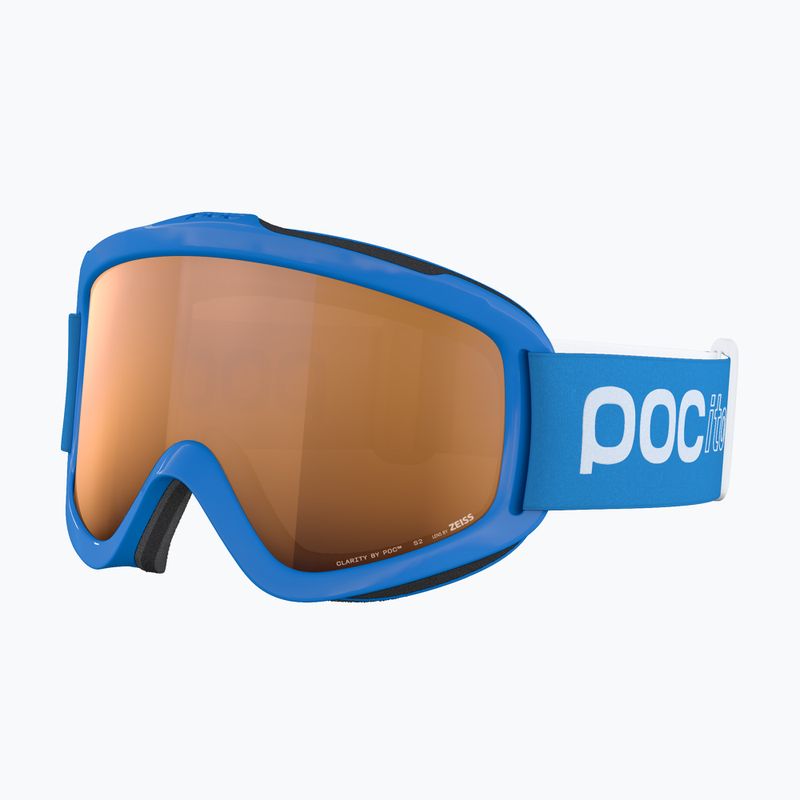 Skibrille Kinder POC POCito Iris fluorescent blue/partly sunny light orange 3