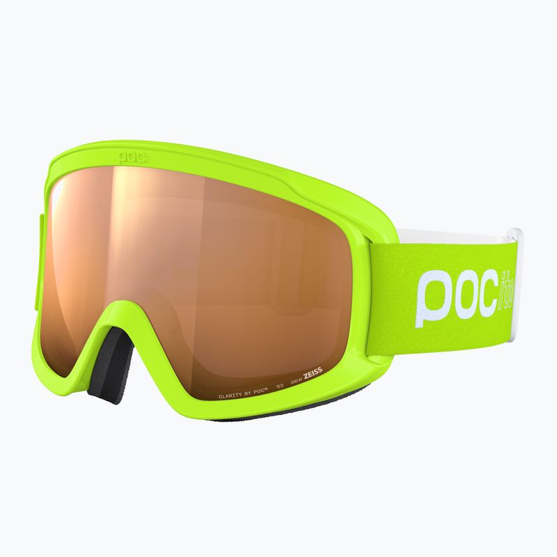 POC POCito Opsin fluoreszierende gelb/grün/teilweise sonnig hellorange Kinderskibrille 4