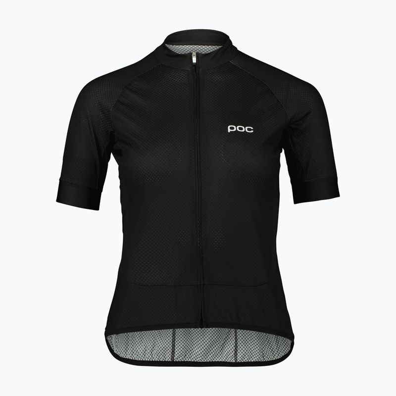 Fahrradtrikot Damen POC Essential Road Logo uranium black/hydrogen white