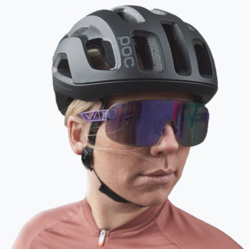 Fahrradbrille POC Elicit purple quartz translucent/clarity road silver 7