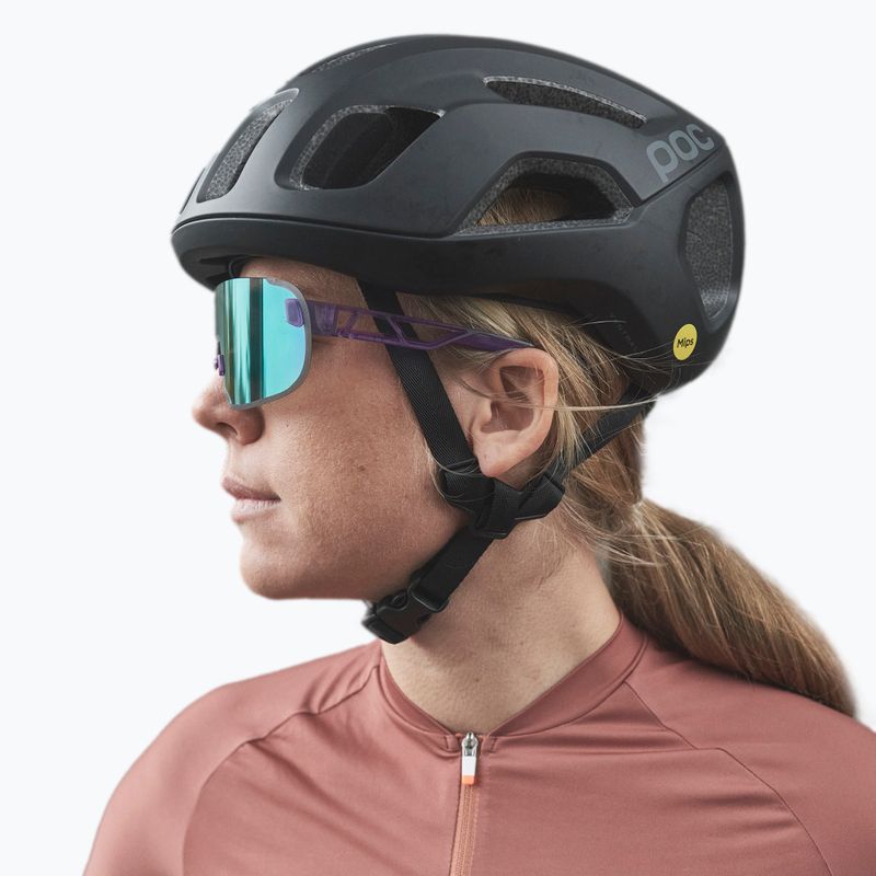 Fahrradbrille POC Elicit purple quartz translucent/clarity road silver 9