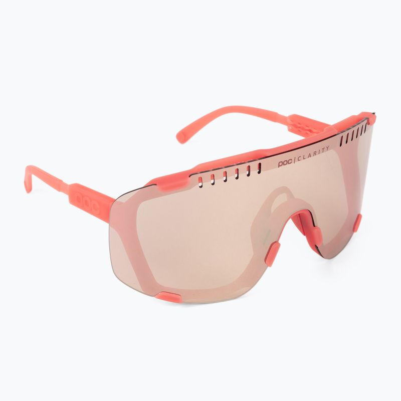 Fahrradbrille POC Devour ammolite coral translucent/clarity trail silver 2