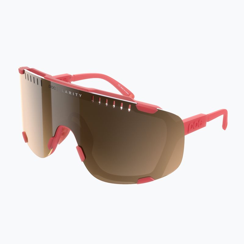 Fahrradbrille POC Devour ammolite coral translucent/clarity trail silver 6